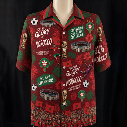 All Teams World Cup Champion Football Soccer Unisex Button-Up Hawaiian Shirt For Men & Women