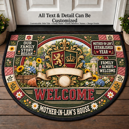 Mother-in-Law's Established Year Personalized Half Round Mat | 5To9Vibe