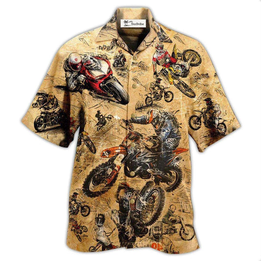 Hawaiian Shirt / Adults / S Motorcycle Racing Retro Vintage - Hawaiian Shirt 