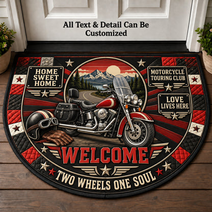 Motorcycle Touring Club Personalized Half Round Mat | 5To9Vibe