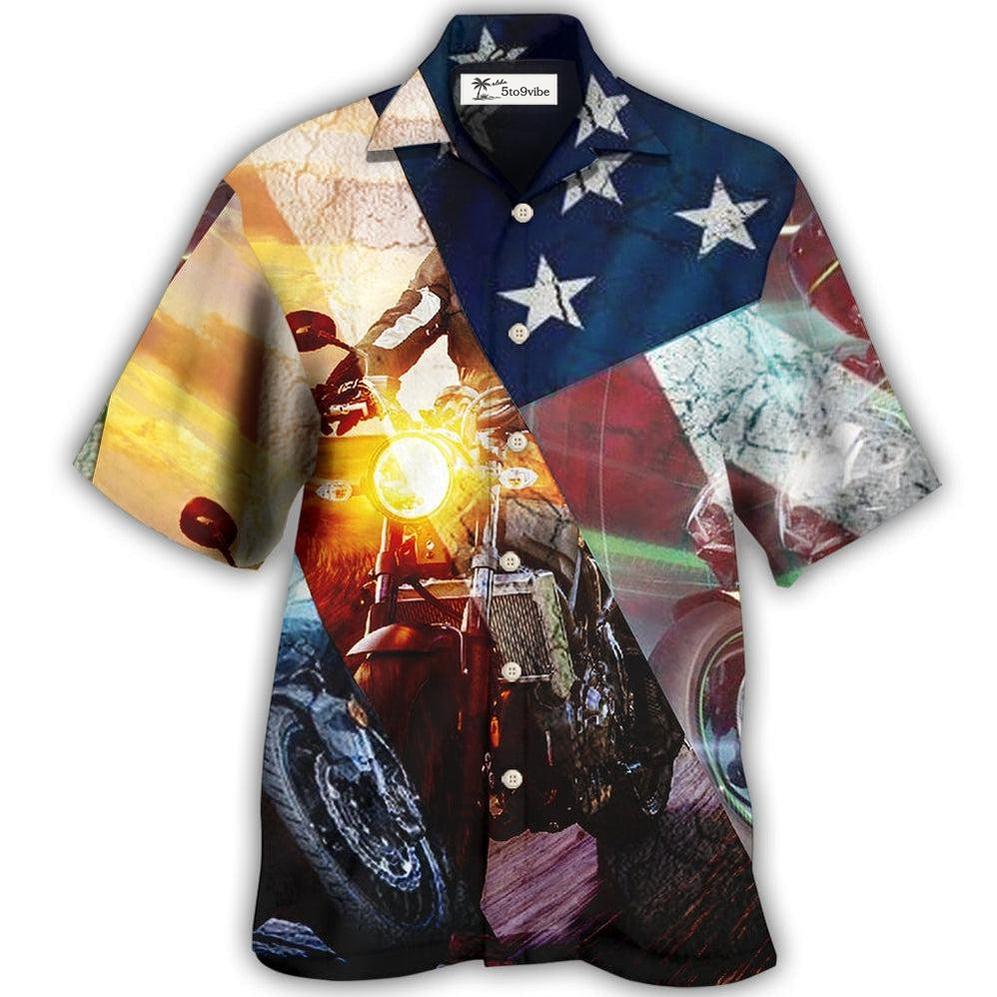 Hawaiian Shirt / Adults / S Motorcycle Independence Day America - Hawaiian Shirt 