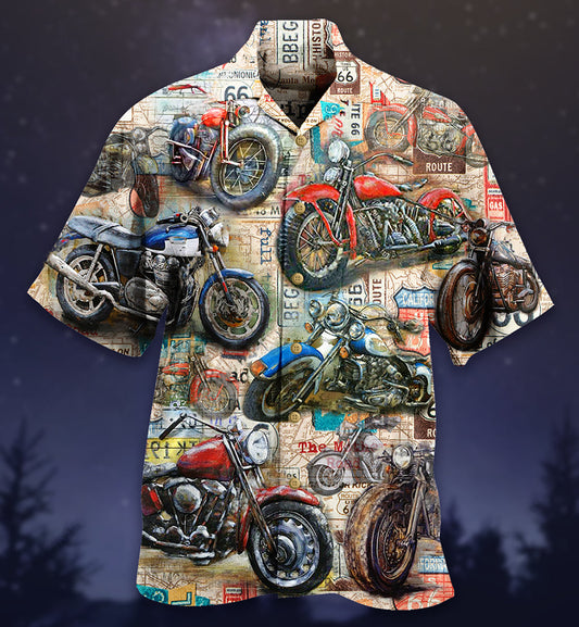 Motorcycle Is My Life Vintage Cool - Hawaiian Shirt 