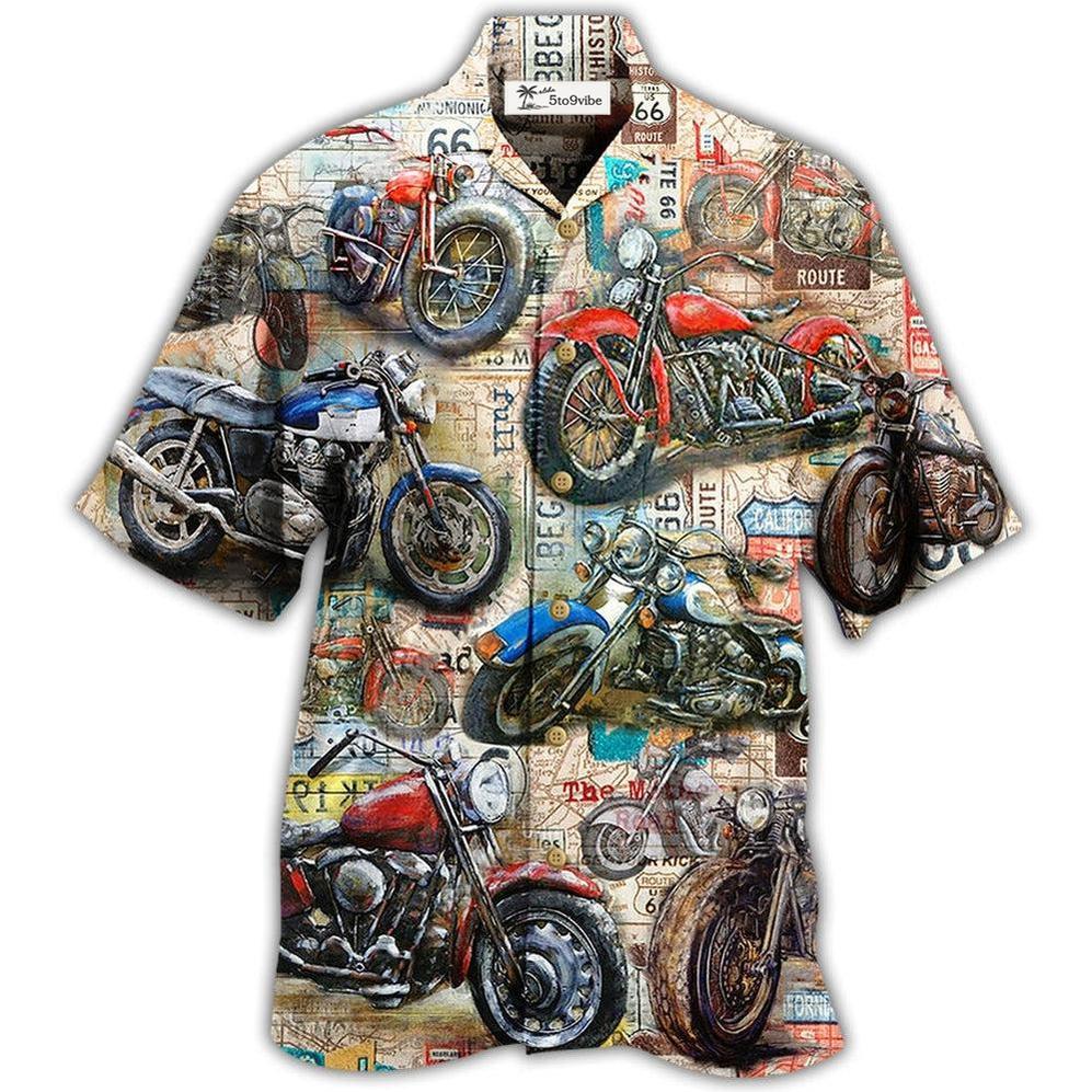 Hawaiian Shirt / Adults / S Motorcycle Is My Life Vintage Cool - Hawaiian Shirt 