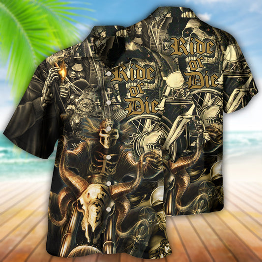 Motorcycle Love Life Ride Or Die - Hawaiian Shirt 