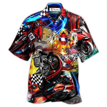 Hawaiian Shirt / Adults / S Motorcycle Race The Rain Ride The Wind - Hawaiian Shirt 