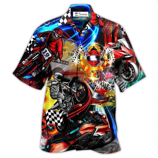 Hawaiian Shirt / Adults / S Motorcycle Race The Rain Ride The Wind - Hawaiian Shirt 