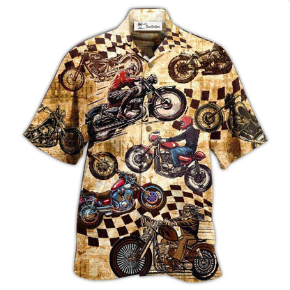 Hawaiian Shirt / Adults / S Motorcycle Some Need Therapy I Have My Motorcycle I'm Happy - Hawaiian Shirt 