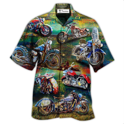 Hawaiian Shirt / Adults / S Motorcycle Freedom Is A Full Tank Happy With Road - Hawaiian Shirt 