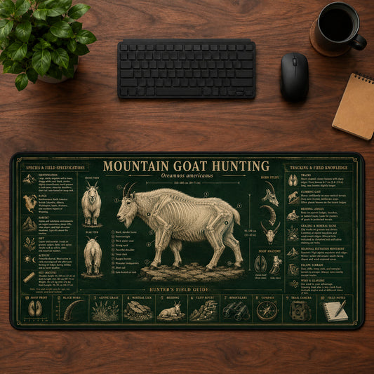 Mountain Goat Hunting Desk Mat Mouse Pad | 5To9Vibe