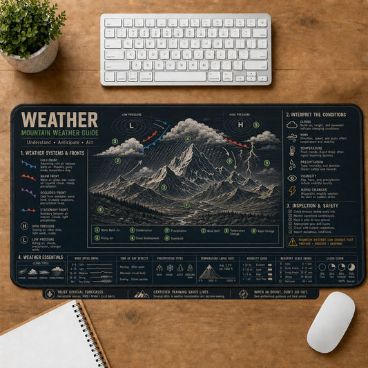 Mountain Weather Desk Mat | 5To9Vibe