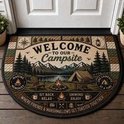 Camp Host Welcome Doormat - RV Camper & Campfire Outdoor Welcome Mat - 5to9vibe