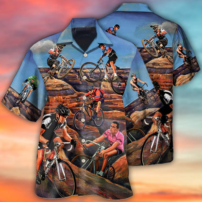 Bike Mountain Biking - Hawaiian Shirt 