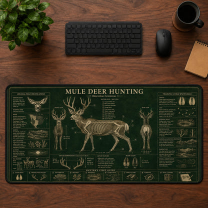 Mule Deer Hunting Desk Mat Mouse Pad | 5To9Vibe