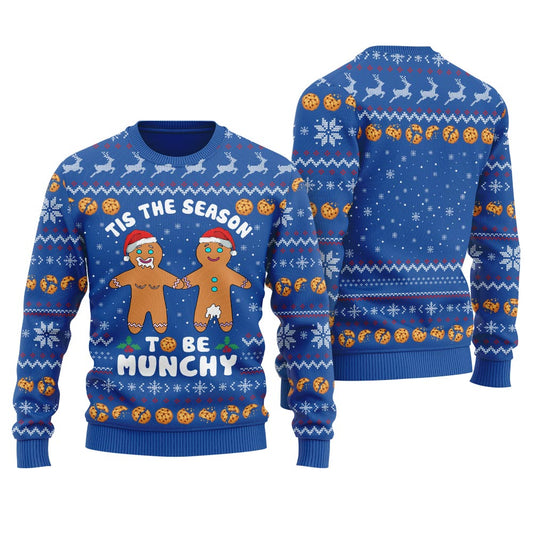 Munchy Gingerbread Naughty Men's Ugly Sweater