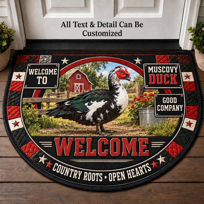 Muscovy Duck Personalized Half Round Mat | 5To9Vibe
