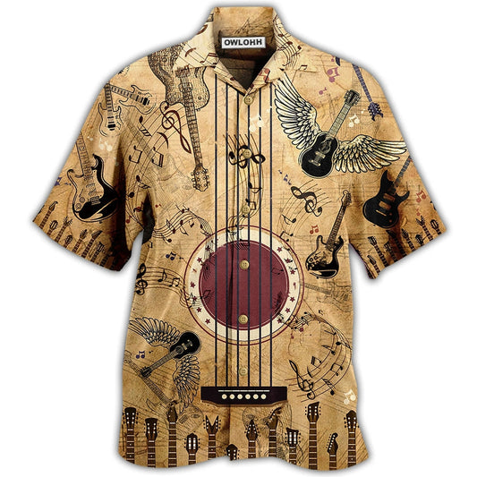 Hawaiian Shirt / Adults / S Guitar Music Amazing Guitar Vintage - Hawaiian Shirt 