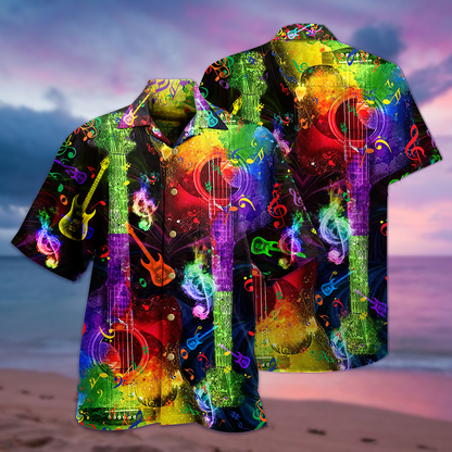 Guitar Music Amazing Rainbow - Hawaiian Shirt 