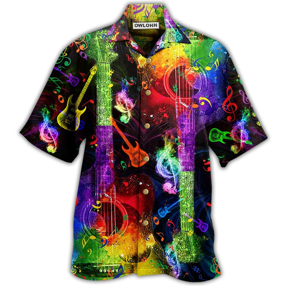 Hawaiian Shirt / Adults / S Guitar Music Amazing Rainbow - Hawaiian Shirt 