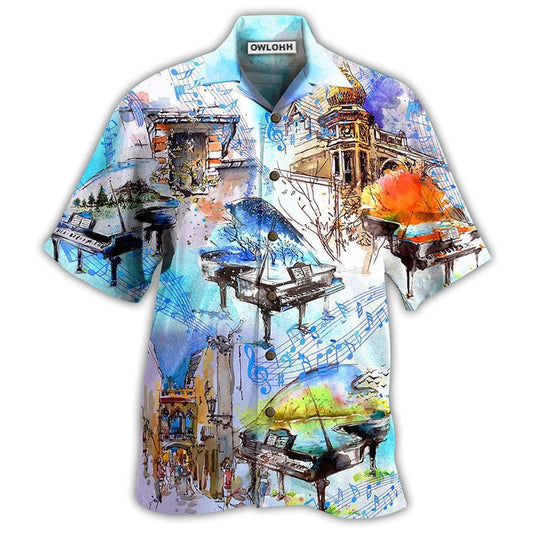 Hawaiian Shirt / Adults / S Music Fly Everywhere Of The World - Hawaiian Shirt 