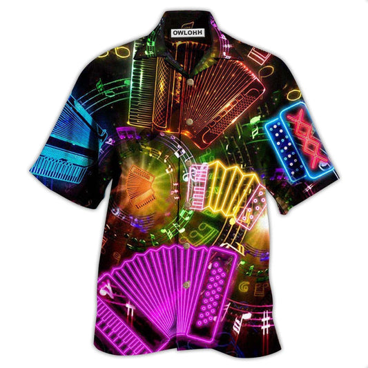 Hawaiian Shirt / Adults / S Accordion Music Go Where The Accordion Takes You In Color Life - Hawaiian Shirt 