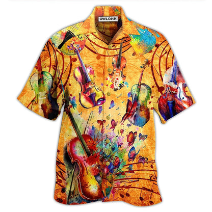 Hawaiian Shirt / Adults / S Guitar Love And Peace Life - Hawaiian Shirt 