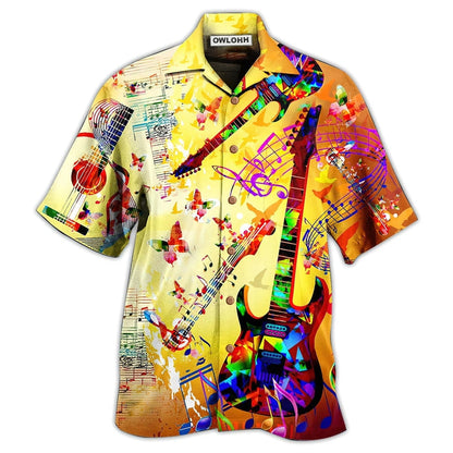 Hawaiian Shirt / Adults / S Guitar Love Butterfly - Hawaiian Shirt 