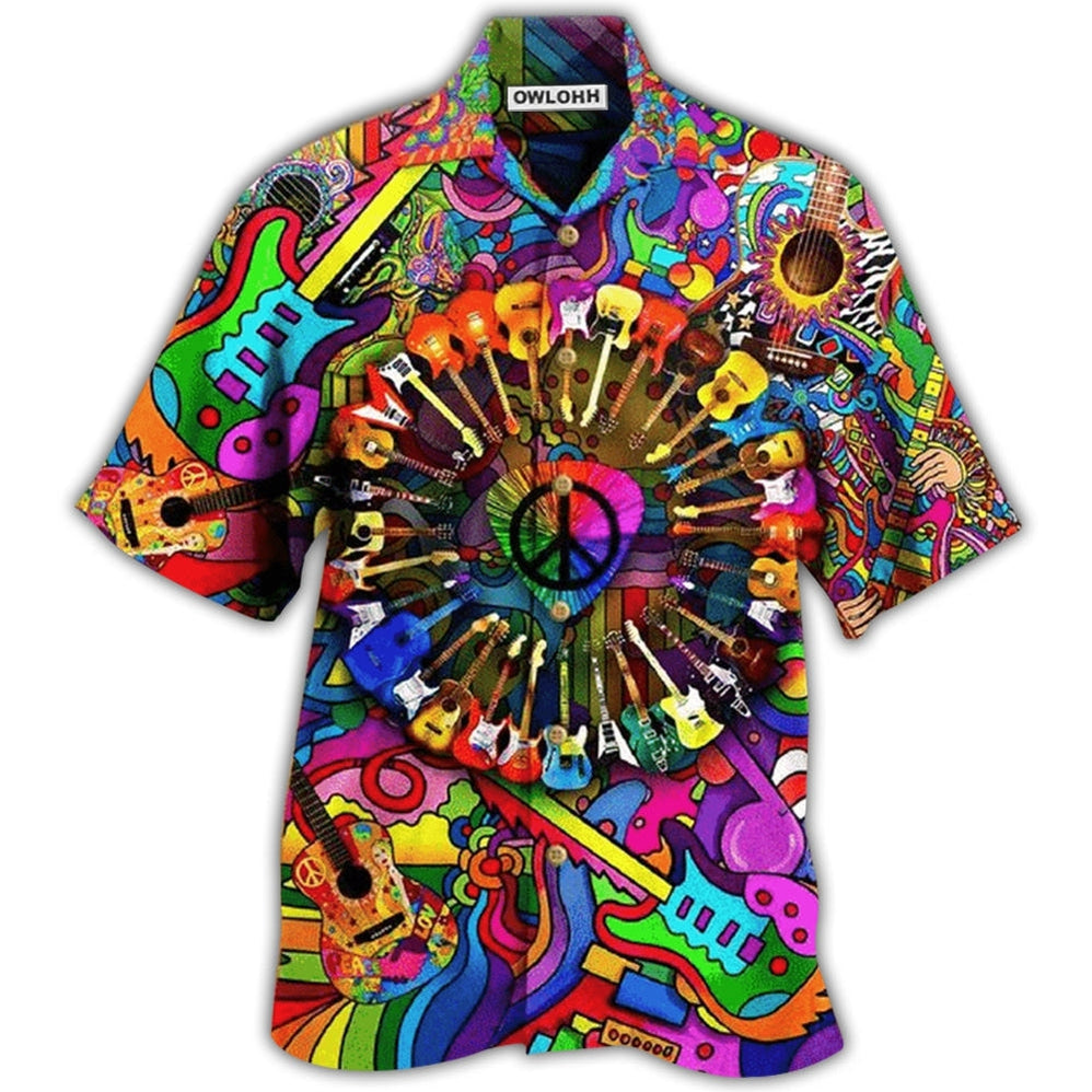 Hawaiian Shirt / Adults / S Guitar Love Life Style Colorful - Hawaiian Shirt 