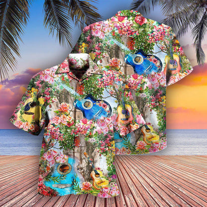 Guitar Music Guitar Melody In Rose Garden - Hawaiian Shirt 