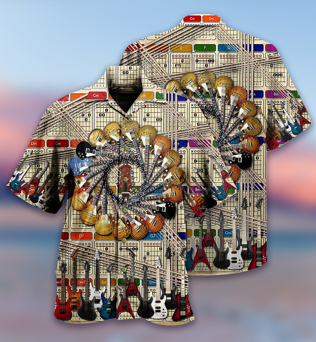 Guitar Music I Love Electric Guitar - Hawaiian Shirt 