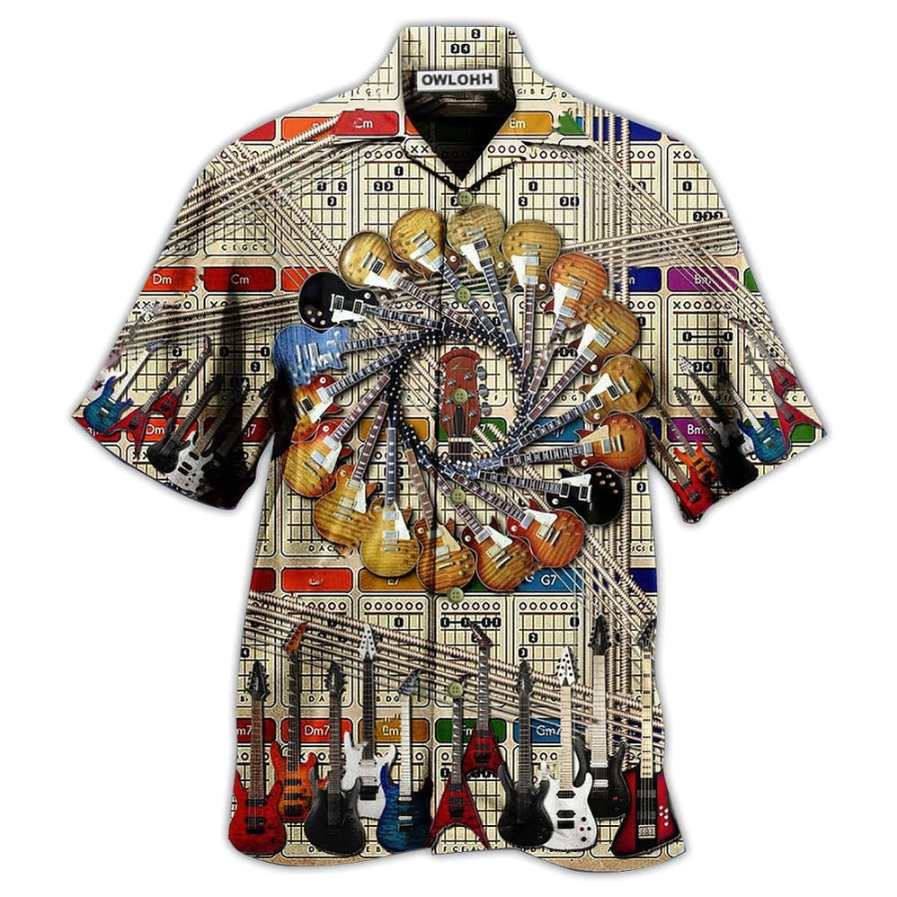 Hawaiian Shirt / Adults / S Guitar Music I Love Electric Guitar - Hawaiian Shirt 