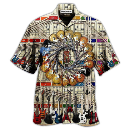 Hawaiian Shirt / Adults / S Guitar Music I Love Electric Guitar - Hawaiian Shirt 