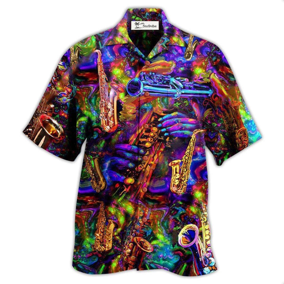 Hawaiian Shirt / Adults / S Saxophone Music Im Saxy And I Know It Saxophonist - Hawaiian Shirt 
