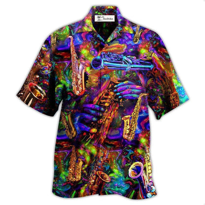 Hawaiian Shirt / Adults / S Saxophone Music Im Saxy And I Know It Saxophonist - Hawaiian Shirt 