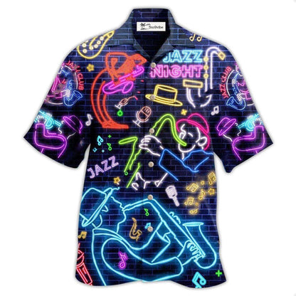 Hawaiian Shirt / Adults / S Saxophone Love Neon - Hawaiian Shirt 