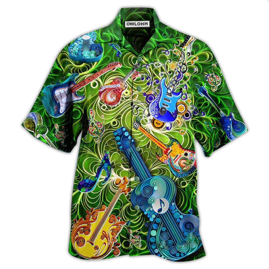 Hawaiian Shirt / Adults / S Music Melody Of Time Guitar It Is Magic - Hawaiian Shirt 