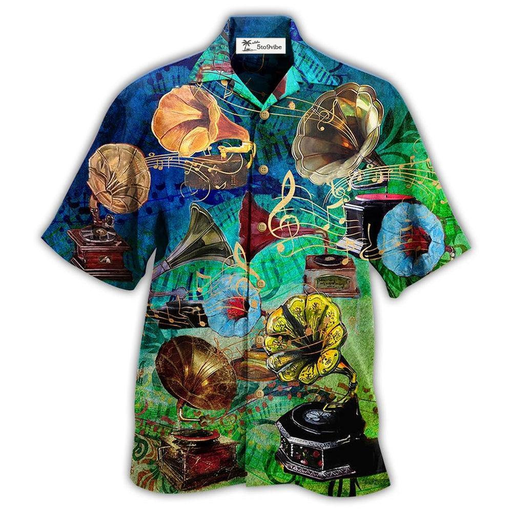 Hawaiian Shirt / Adults / S Gramophone Music My Life - Hawaiian Shirt 