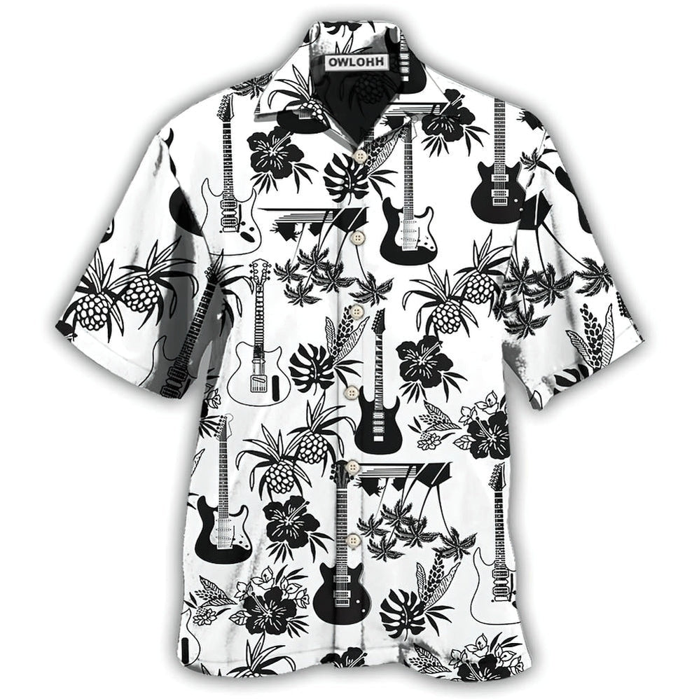 Hawaiian Shirt / Adults / S Guitar Music With Electric Guitar - Hawaiian Shirt 
