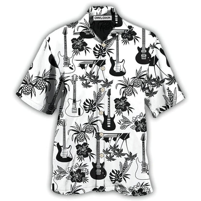Hawaiian Shirt / Adults / S Guitar Music With Electric Guitar - Hawaiian Shirt 