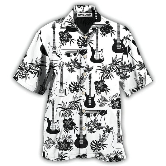 Hawaiian Shirt / Adults / S Guitar Music With Electric Guitar - Hawaiian Shirt 