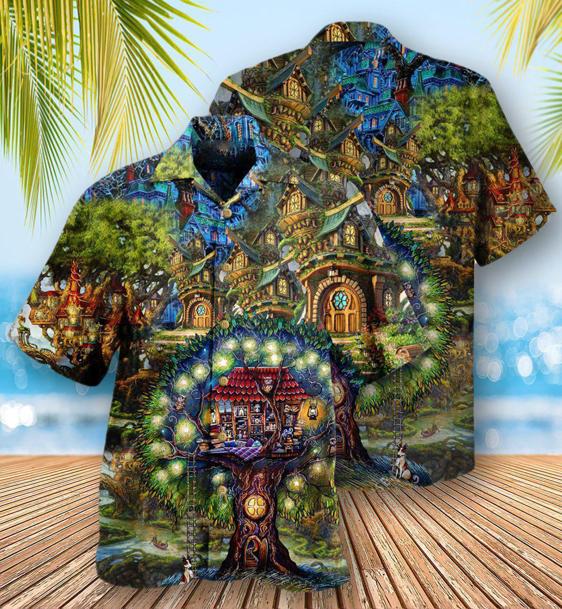 Hippie My Mysterious Dream Treehouse - Hawaiian Shirt 