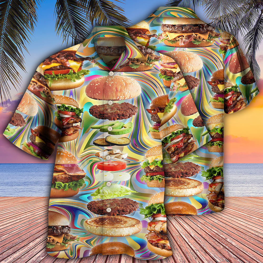 Food Lover My Love Is For Hamburger - Hawaiian Shirt 