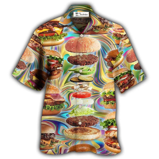 Hawaiian Shirt / Adults / S Food Lover My Love Is For Hamburger - Hawaiian Shirt 