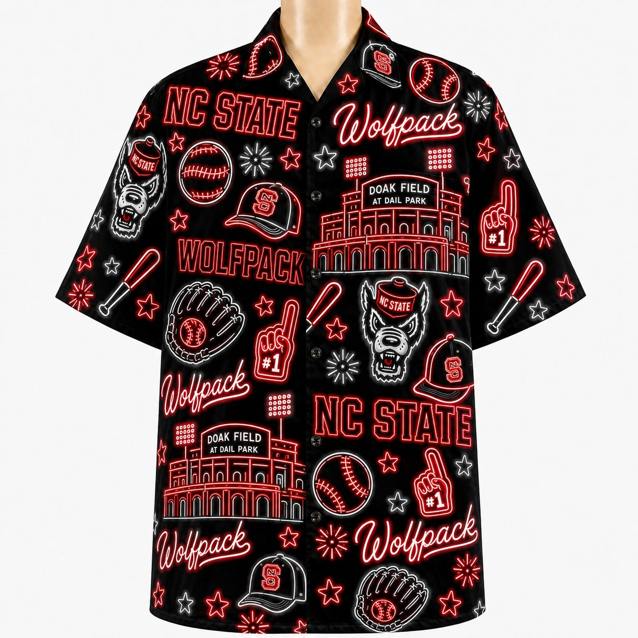 All College Basketball Teams Neon Viber Unisex Hawaiian Shirt For Men & Women