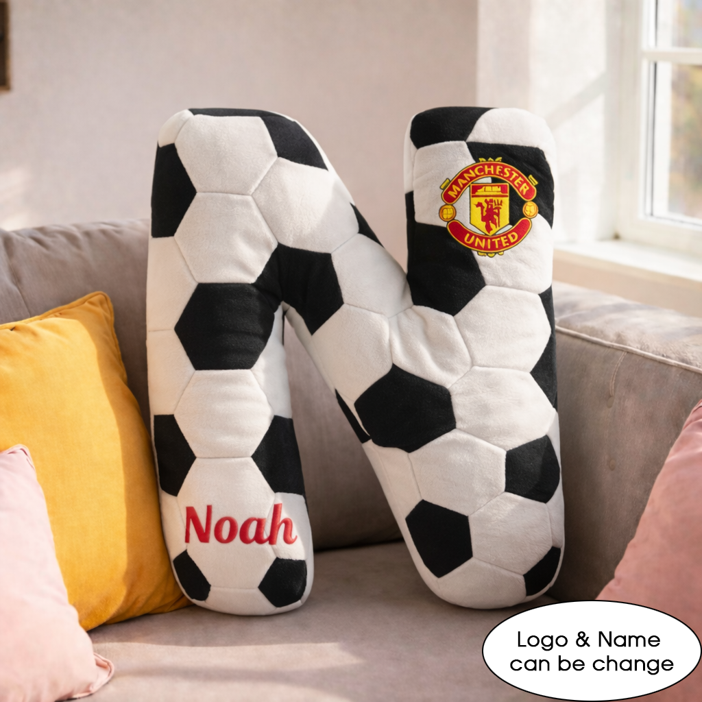 Football UK Pillow Custom Name and Logo All Teams Irregular-Shaped Pillow Custom