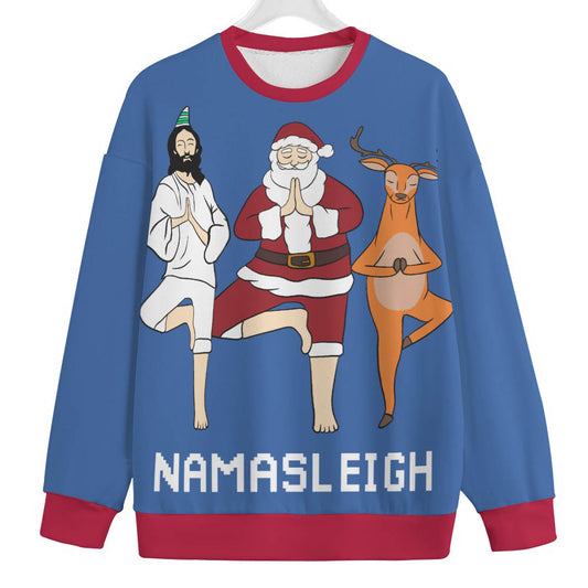 Namasleigh Yoga Men Big And Tall Christmas Sweater