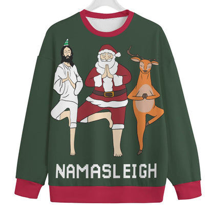 Namasleigh Yoga Men Big And Tall Christmas Sweater