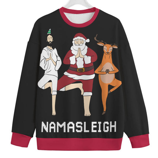 Namasleigh Yoga Plus Size Ugly Christmas Sweater