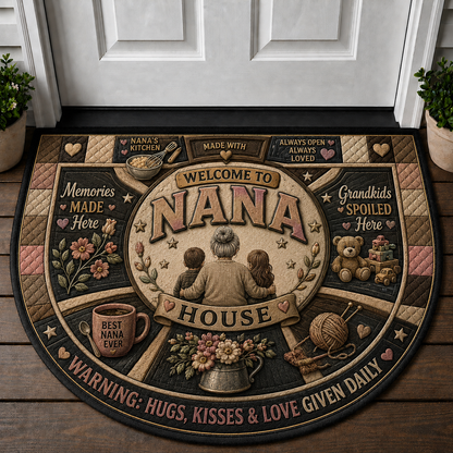 Bless This Home Doormat - Rustic Floral & House Welcome Mat - 5to9vibe