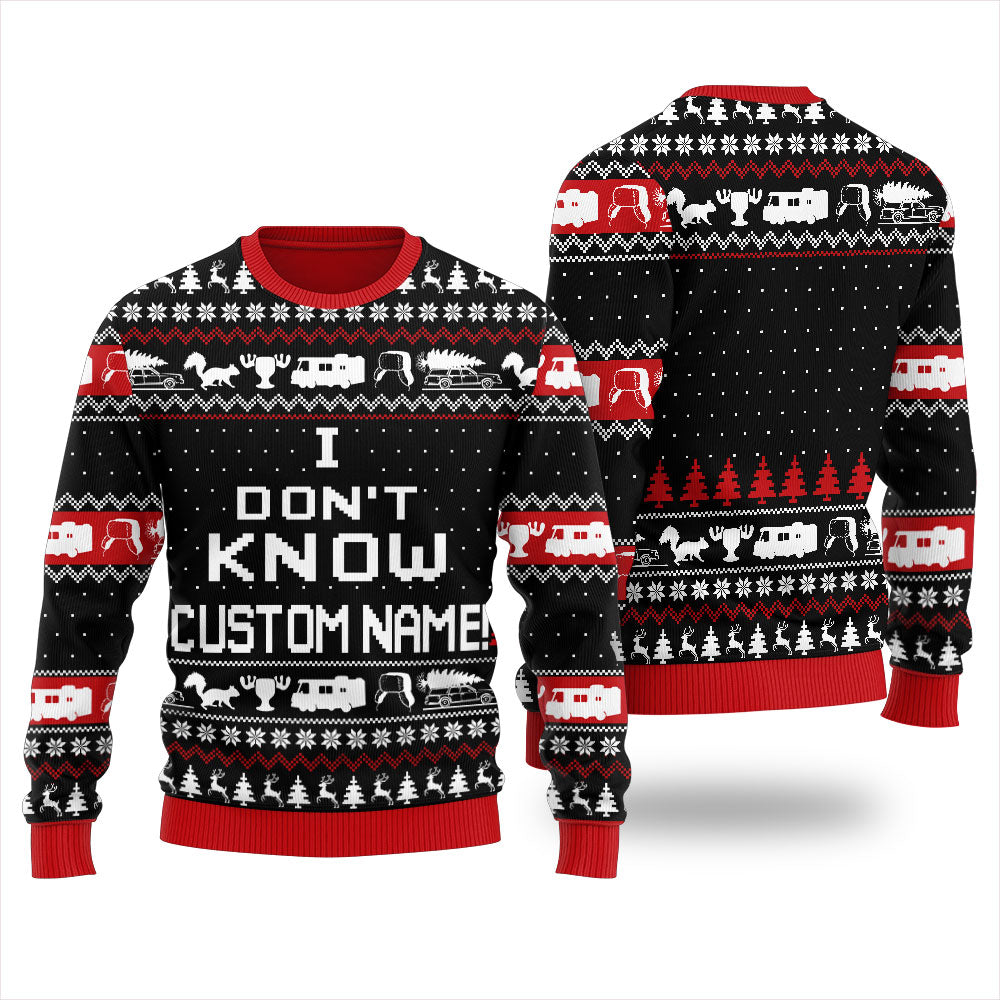National Lampoon I Dont Know Custom Face Christmas Sweater