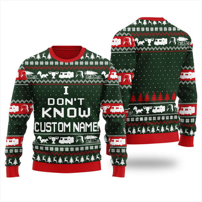 National Lampoon I Dont Know Custom Face Christmas Sweater
